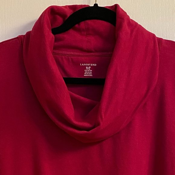 Lands' End Cowl Neck Long Sleeve Raspberry Top size XL - Picture 6 of 7